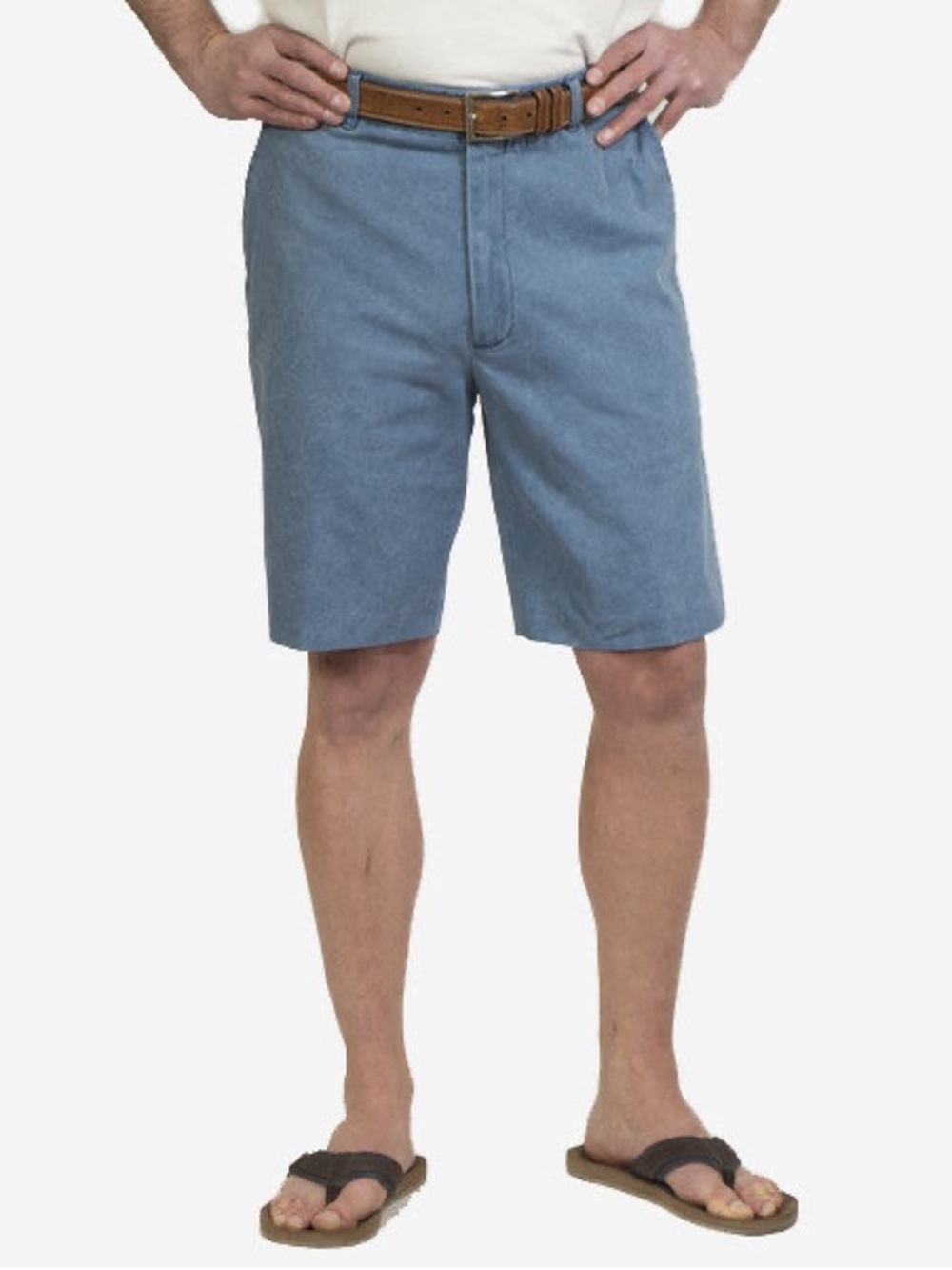 Murray’s Toggery Shop Men's Plain Front Bermuda Shorts Blue Size 35